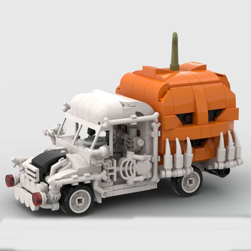 

New MOC Car Model Horror Halloween Skeleton Truck DIY Creative Puzzle Children's Building Blocks Gift Halloween Gift