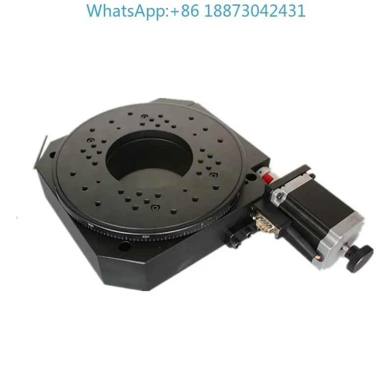 Work of industrial stepping turntable displacement table of hollow precision electric turntable in NT03RA200M laboratory