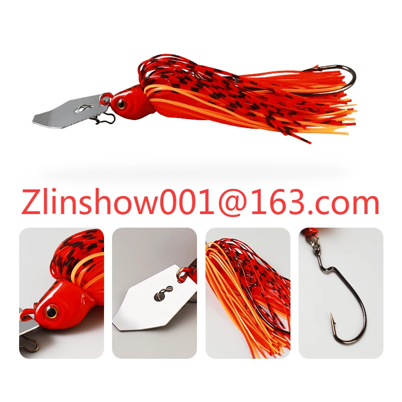 100mm 17g Chatterbait Fishing Lure Bladed Jig Buzz Bait Chatter Bait Silicone Skirting Lures Bass Jigs Spinnerbait
