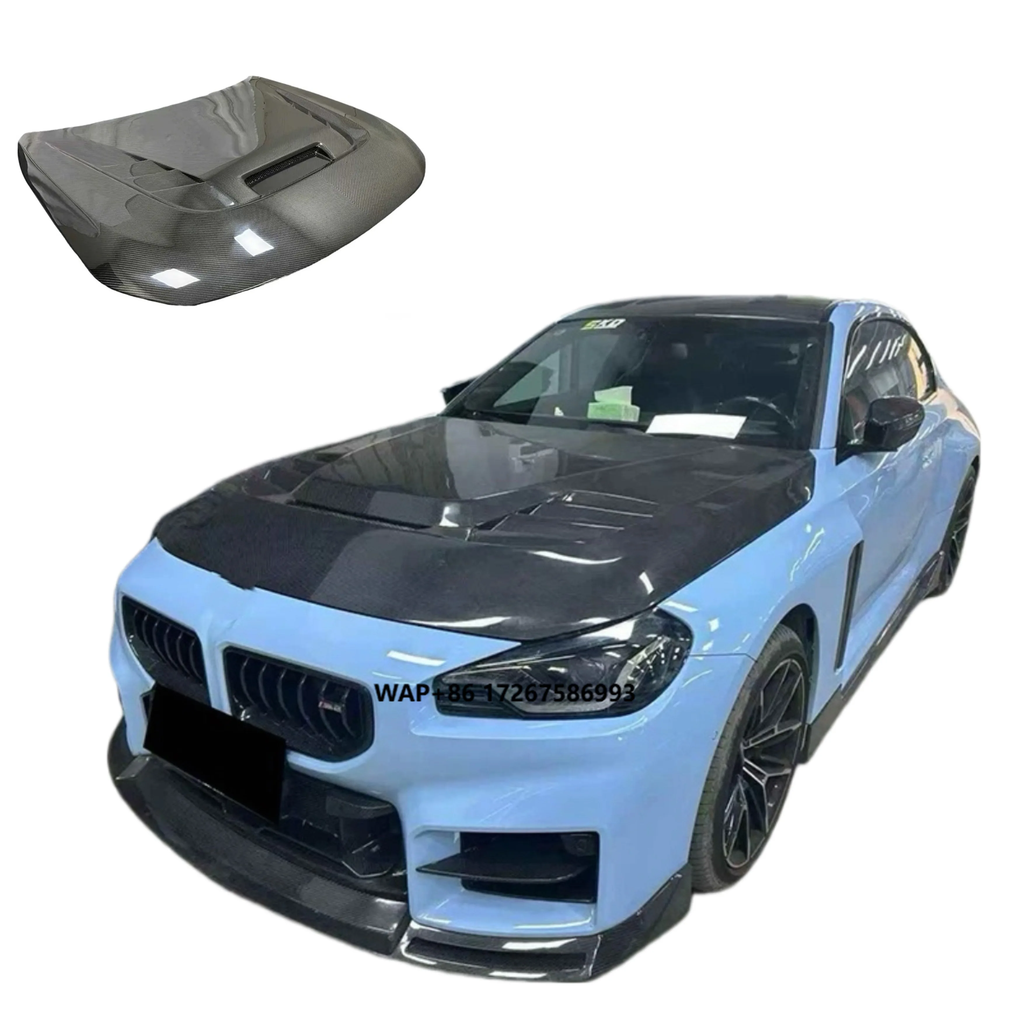 

V-style Dry Carbon Fiber Hood for M2 G87 Engine Cover Hood