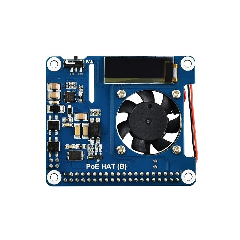 Isolated PoE Power Over Ethernet HAT With Cooling & Real-time Temp Detection Compatible with 3B+ 4B Mainboard