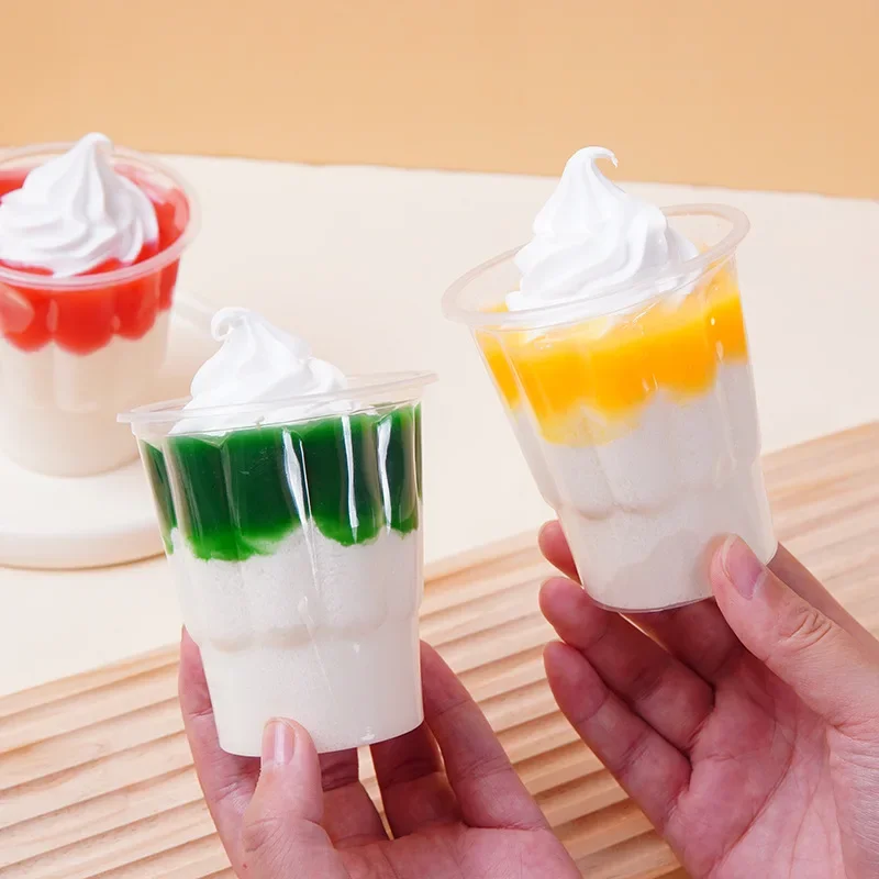 Fake Sundae Ice Cream Fruit Jam Cups Artificial Ice-cream Model Window Display Props Dessert Food Simulation Home Decor