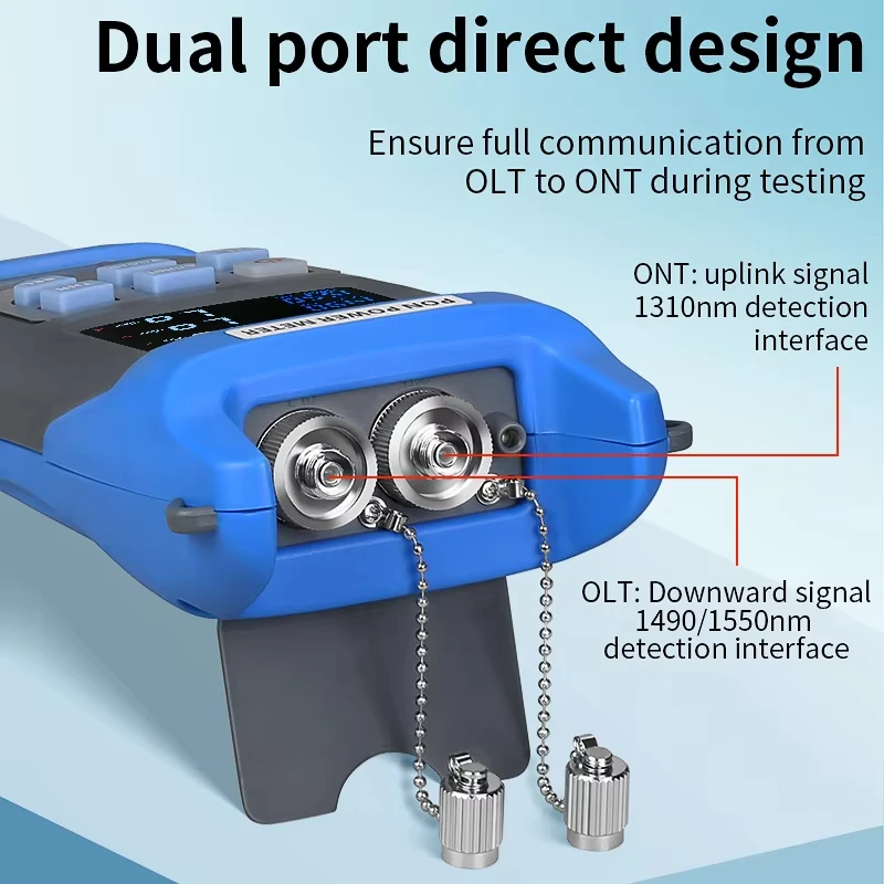 Rechargeable AUA-C330A/U PON Optical Power Meter Three Wavelengths Standard 2.5mm for SC/FC/ST Connectors APC/UPC Port Optional