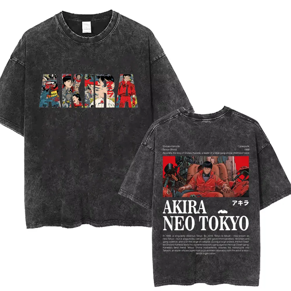 2025 حار أكيرا نيو طوكيو تي شيرت مطبوع للرجال النساء الملابس تنفس قصيرة الأكمام تي شيرت القطن الخالص فضفاض لينة تي شيرت #4
