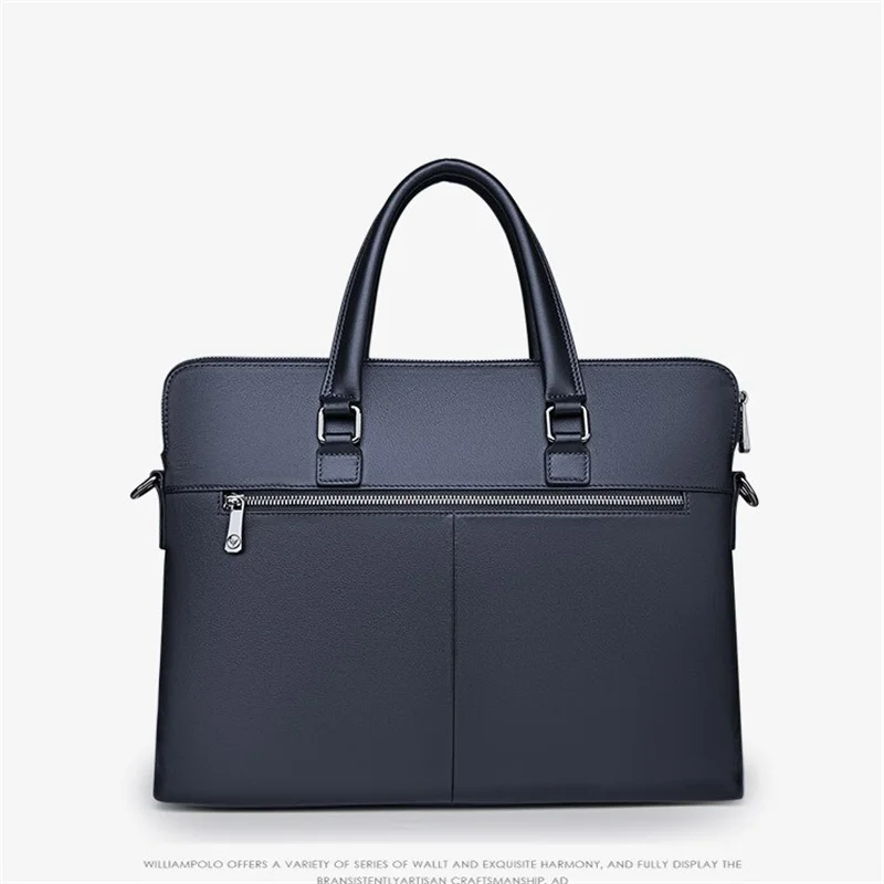 Top in vera pelle di vacchetta Business Men valigetta borsa di lusso da uomo borsa per documenti per Laptop borsa a tracolla da uomo di moda