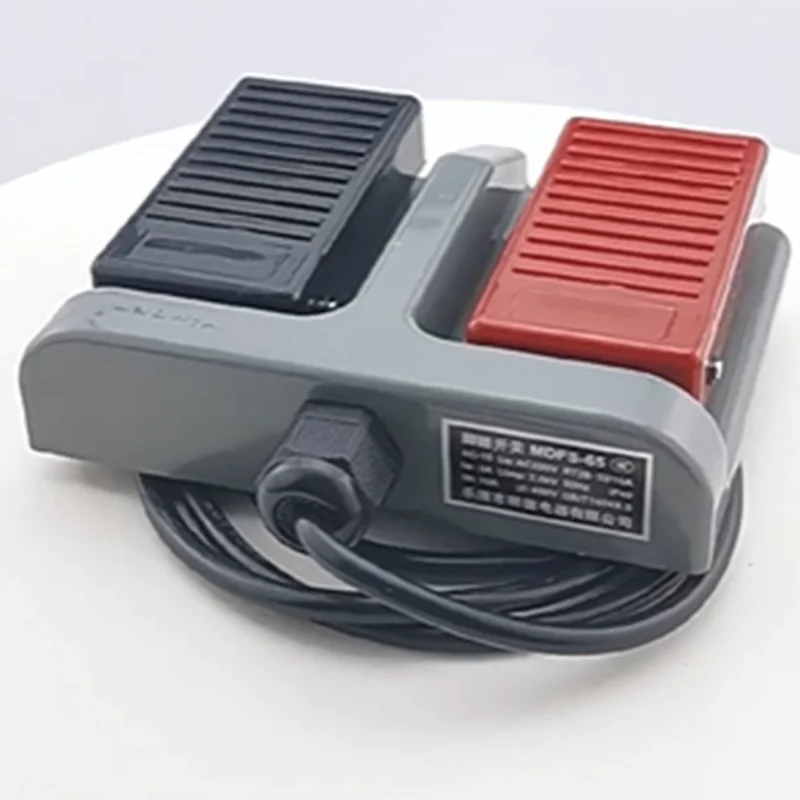 Foot switch MDFS-65 MDFS-67 2NO2NC Slow Action 10A 202 medical 303 Tumbler 220V AC Double Pedal Switch Machine Foot Pedal Switch