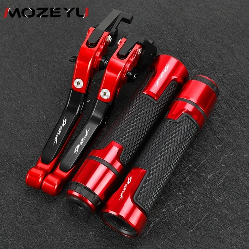 Palancas de embrague de freno para motocicleta, manillar de agarre, empuñaduras de mano, accesorios para YAMAHA FZ6 FAZER 2004-2010 2009 2008