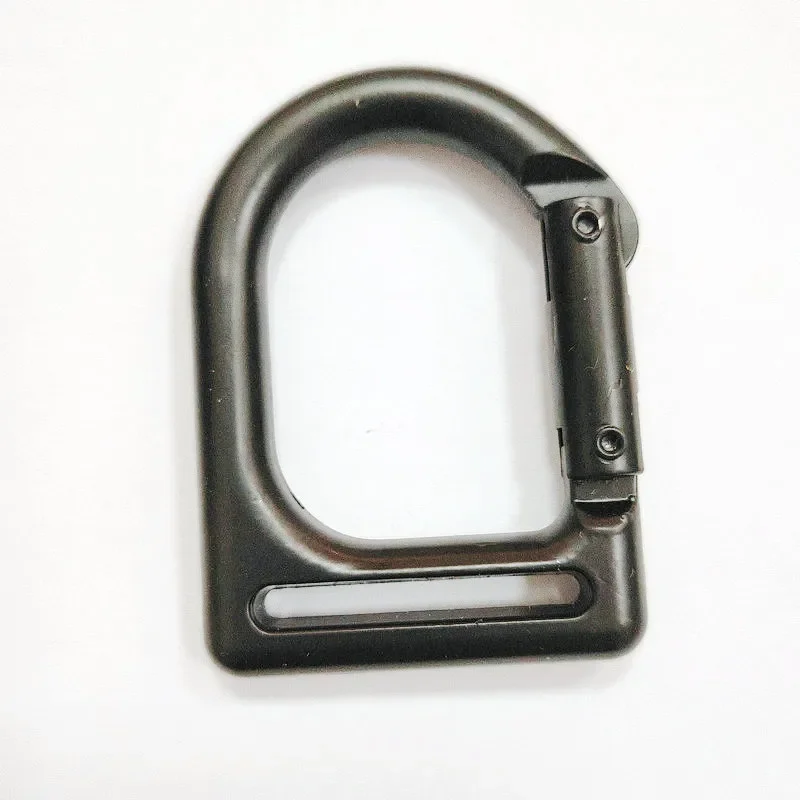 Zinc aluminum alloy webbing buckle mountaineering hook hanging training belt accessory buckle D type buckle mountaineering