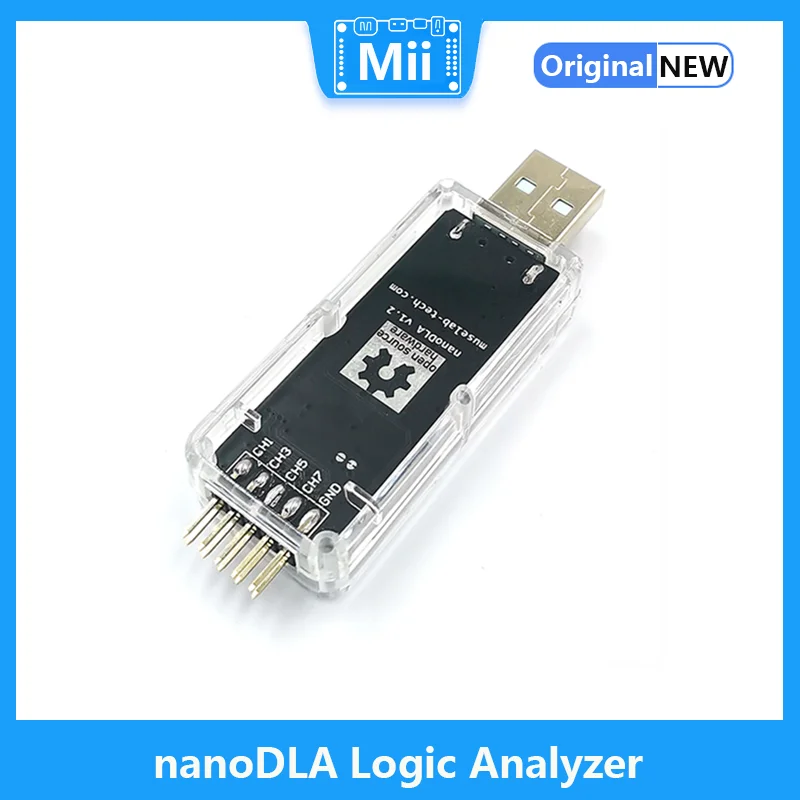 nanoDLA Logic Analyzer ARM FPGA Debugging Tool Protocol Analysis 24MHz Sampling Rate 8 Channels Open Source Sigrok PulseView