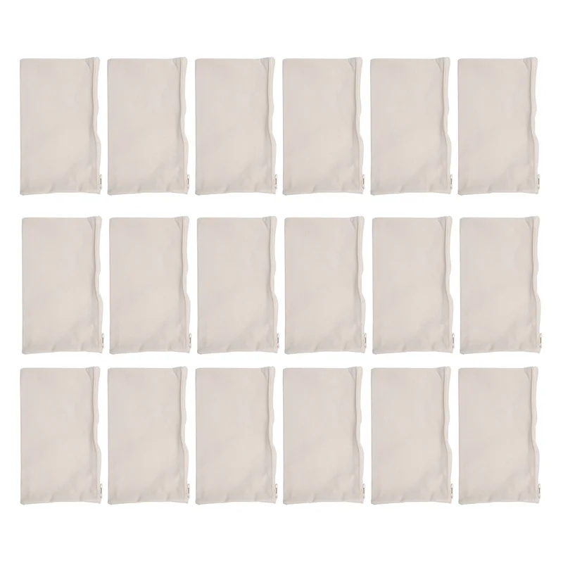 

200 Pcs Canvas Pencil Pouch Zipper Makeup Bags Blank Craft DIY Bags Multipurpose Toiletry Stationary Storage Bags(Beige)