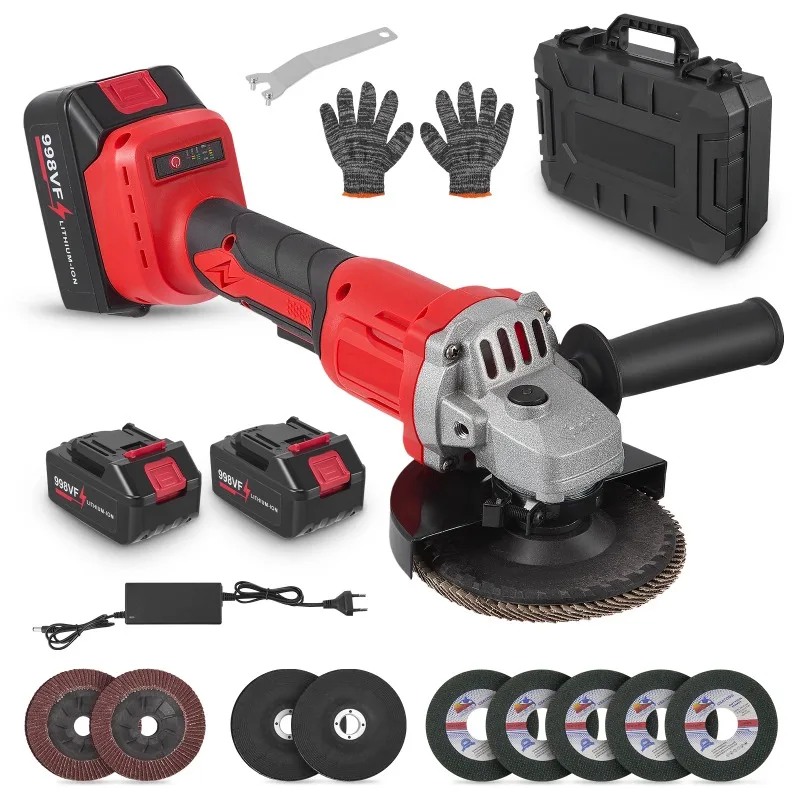 125mm Brushless Angle Grinder 13500RPM High Speed Electric Grinding Tool with Safety Protective Guard