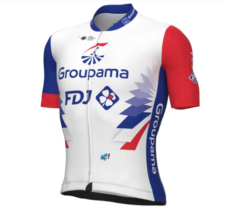 

Laser Cut 2022 Groupama Fdj Team 2 Colors Only Short Sleeve Cycling Jersey Summer Cycling Wear Ropa Ciclismo With Power Band