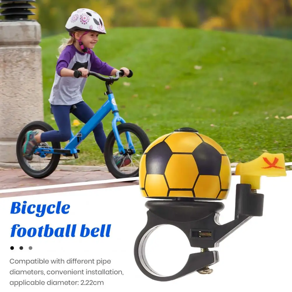 Bicycle Bell with 360 Degree Rotation Children Bike Bell High Decibel Football Shape Kids Bicycle Bell with Clear Crisp for Safe