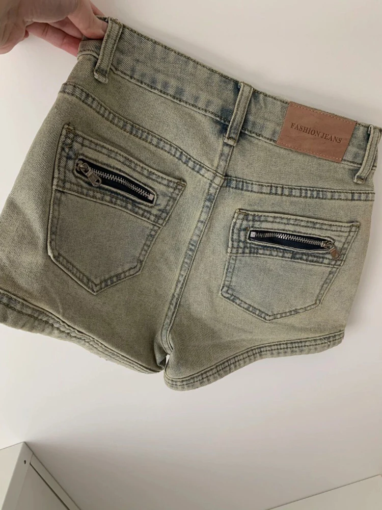 

Американские ретро джинсовые орты с высокой талией, женские осенние грушевидные шорты больших размеров, дизайн, эффективность похудения