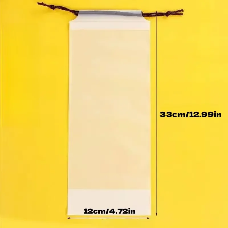 10/20pcs Transparent Traceless Umbrella Storage Bag, Suitable for Items Such As Umbrellas，with Drawstring (Brown Rope) Closure