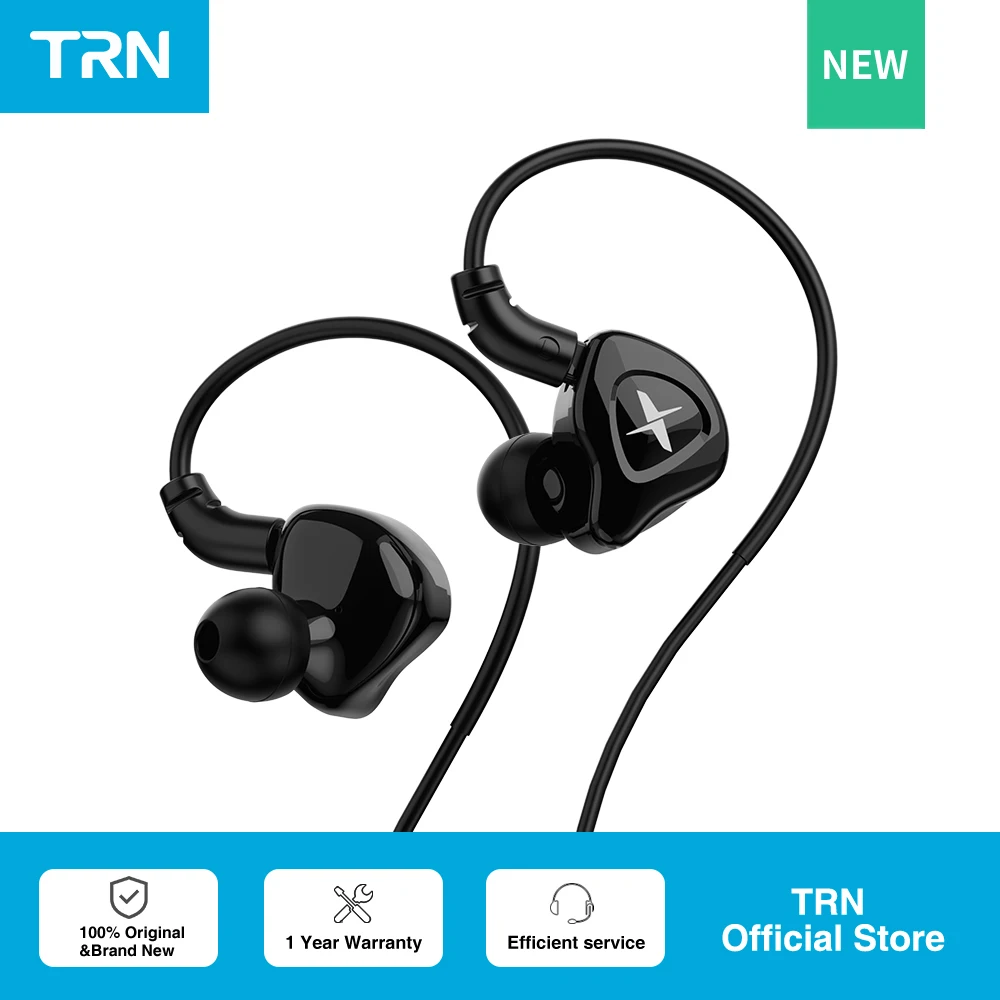 Image of TRN MTX 10mm Dual Magnetic Dynamic IEM Bass-Ohrhörer mit 0,78mm 2-Pin abnehmbarem Kopfhörerkabel für Musik und Gaming