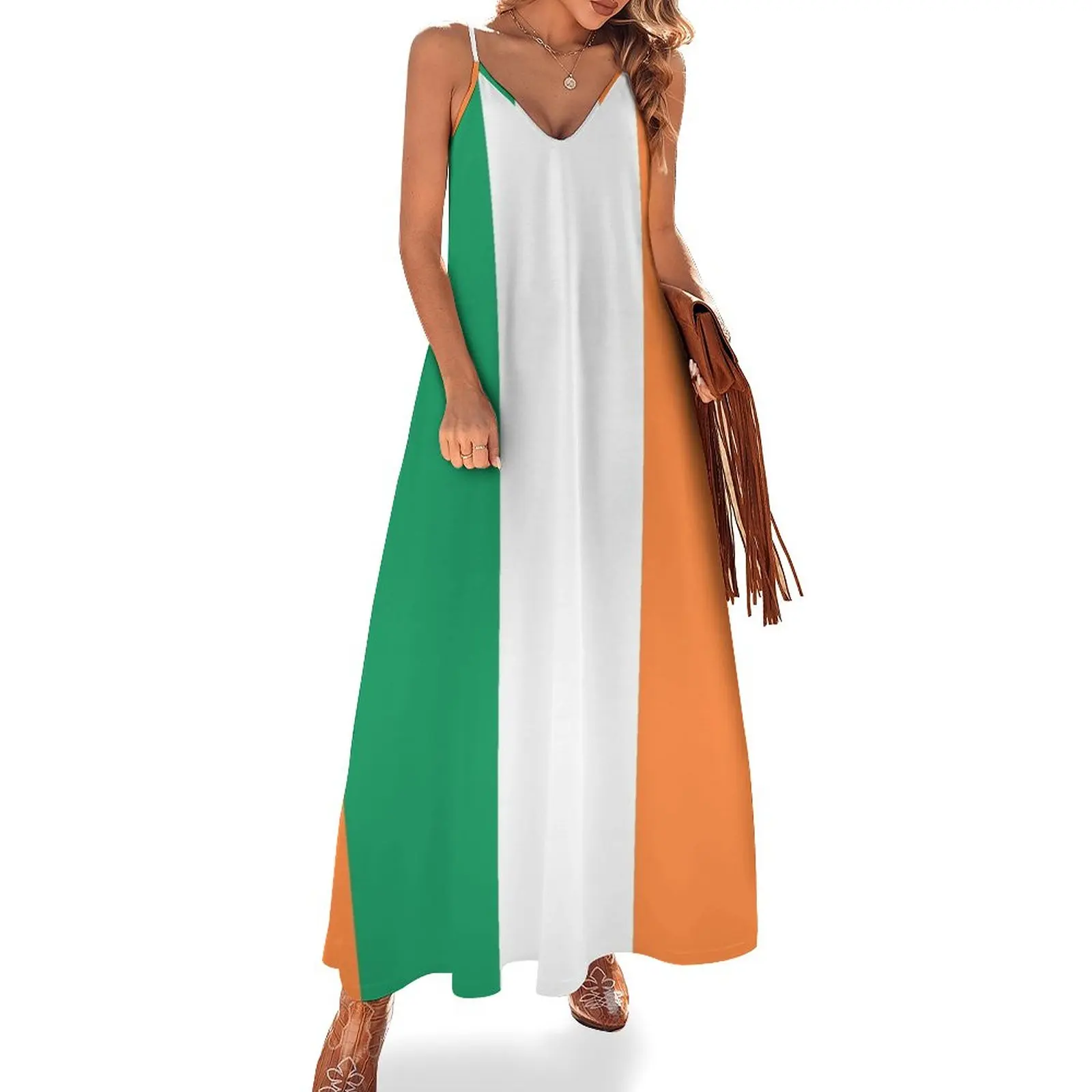 

Flag of Ireland (bratach na hireann) - Irish Tricolor Flag Sleeveless Dress clothes Dresses womens dress