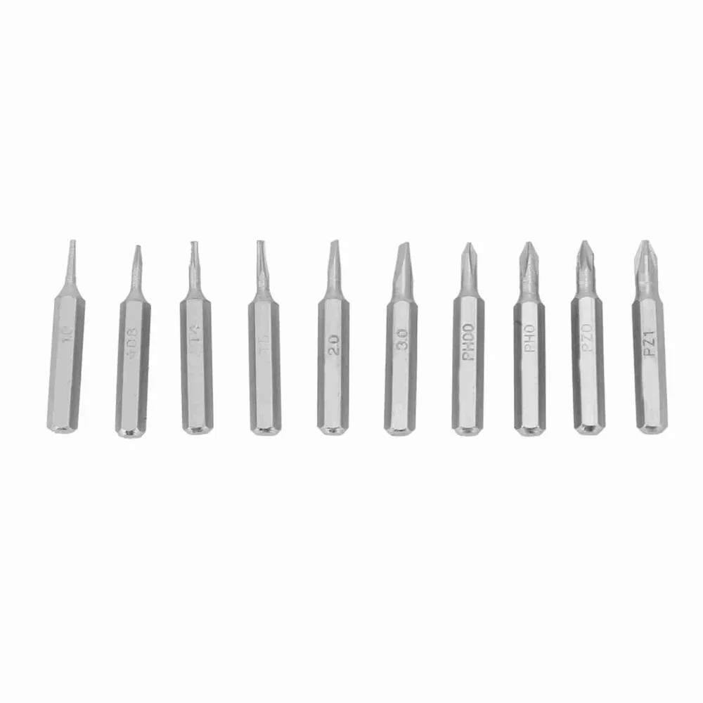 10pcs 4mm Shank Screwdriver Bits Set Cross Head 5/32 Inch Hex Shank Phillips Screwdriver Bits 28mm Length S2 Steel