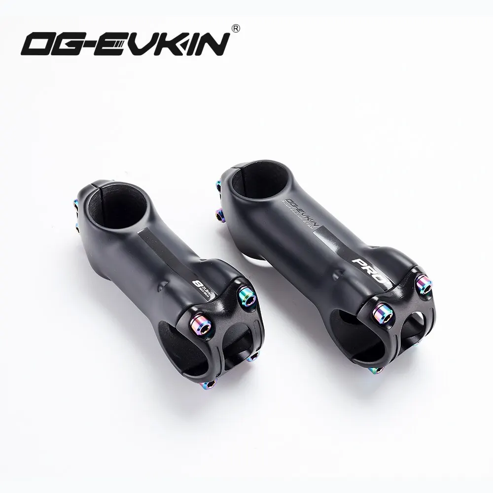 OG-EVKIN Carbon Fiber Bicycle Stem 10 Degree 31.8MM Titanium Screw 70/80/90/100mm Road Bike Stem Cycling MTB Bicycle Parts