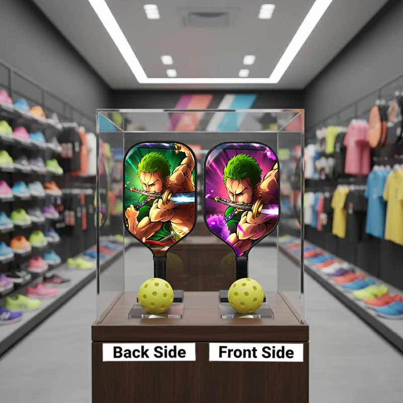 

One Piece Zoro Carbon Fiber Pickleball Paddle, двухсторонняя конструкция, максимальная мощность и стиль для любителей аниме и профессиональных игроков