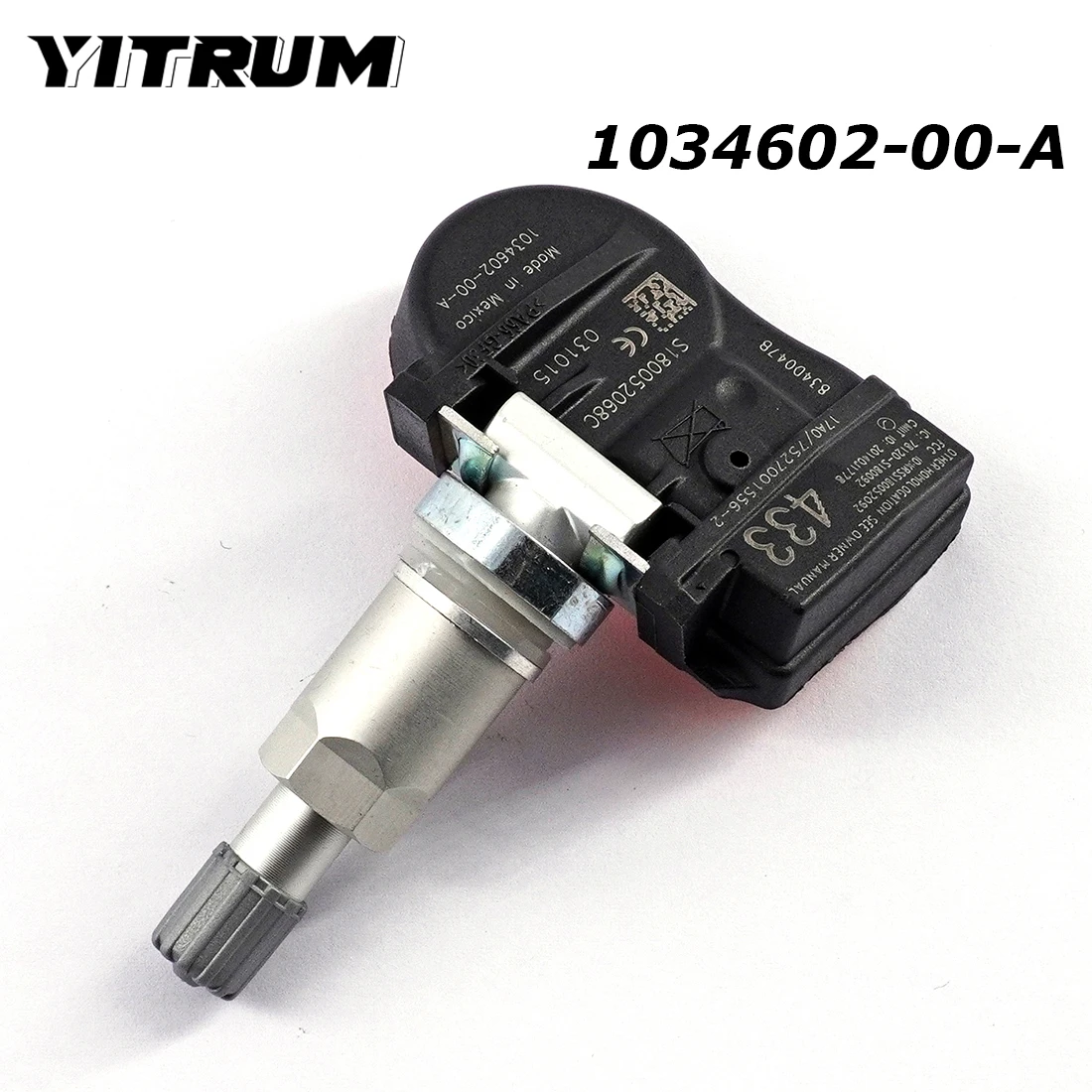 

Датчик давления YITRUM 1034602-00-A TPMS для Tesla Model 3 16-2019 Model S 2014-2019 Model X 2016-2019 шинный S180052068C