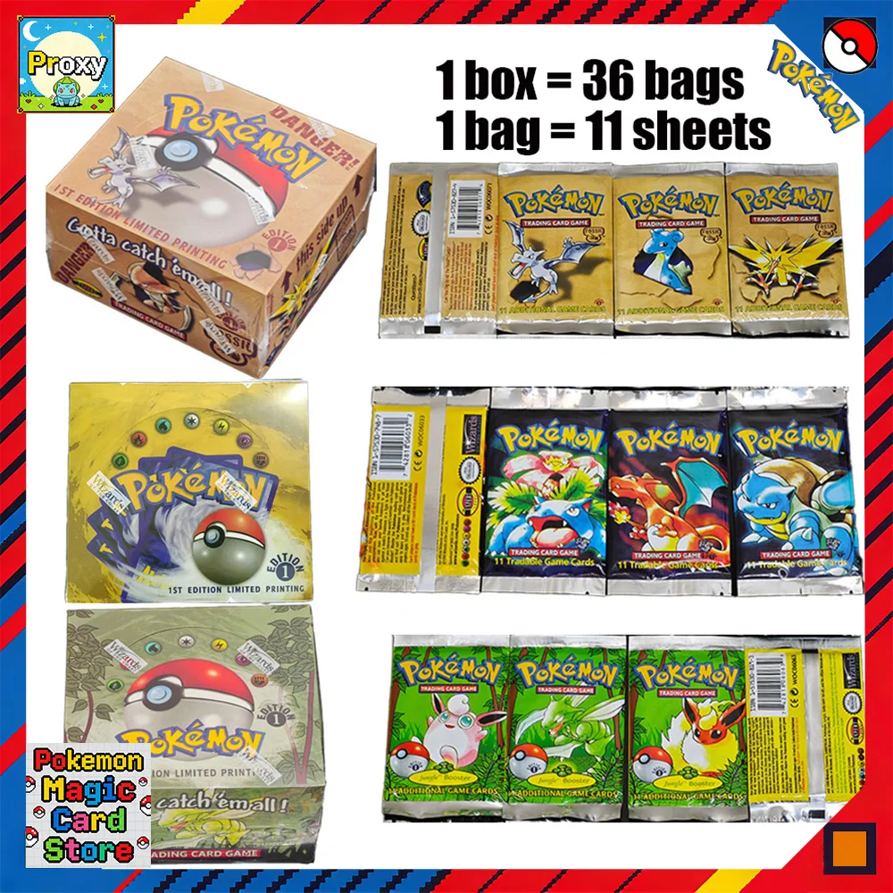 pokemon base set booster box reprint Pokemon Base Set Booster Box - 1st Edition (English) -- EMAIL US TO ORDER! - Pokmon Sealed Product Pokemon Booster Boxes