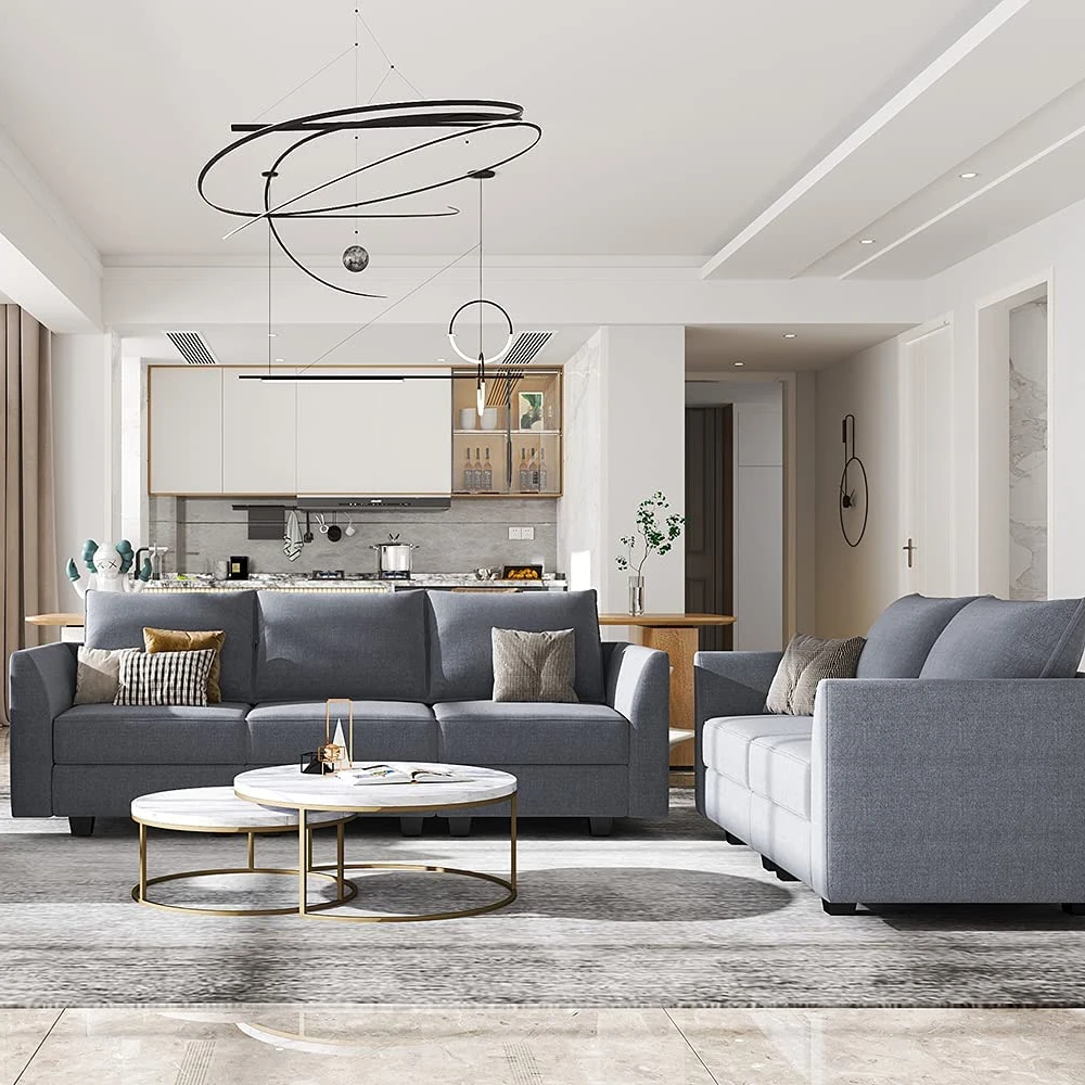 

Living Room Sofa Set Furniture Modern Fabric Office 2/ 3 Seater Sofa Luxury Living Room Sofa Sets