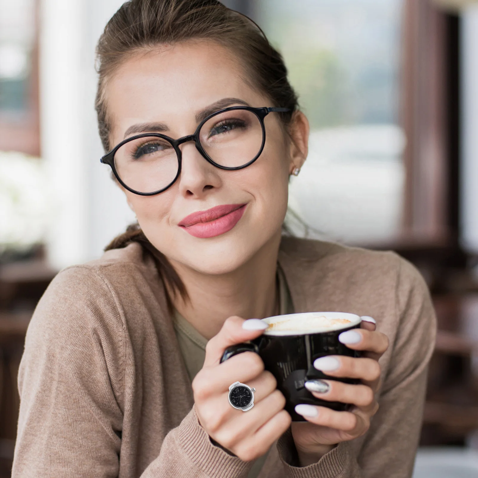 ساعة دائرية رقمية للرجال والنساء، ساعة كوارتز دائرية، أرقام، إكسسوارات عصرية، هدية المهرجان #6