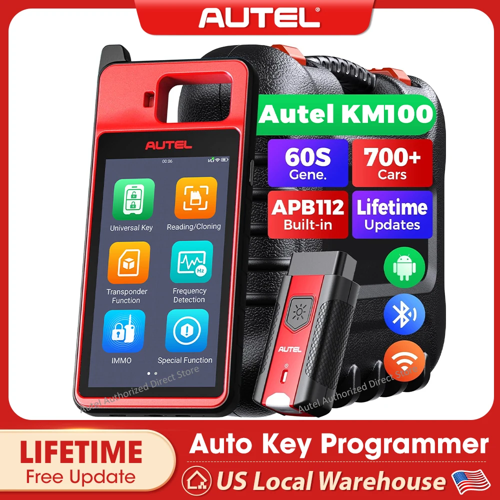 

Программатор ключей Autel MaxiIM KM100 KM100X, 2 шт. Autel Ikey, генерация ключей за 60 секунд, чтение и запись чипов, клонирование