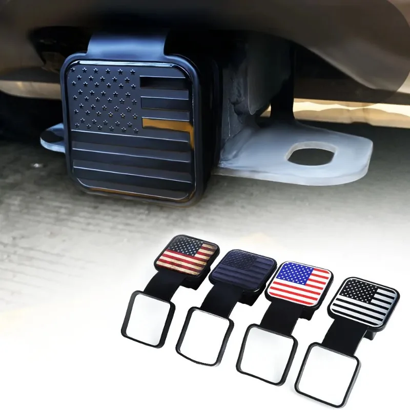 Trailer Plug Tube Cap Protector Waterproof Trailer Hitch Cover Dustproof 2 Inch Receiver Car Square Plug Trailer Hitch Cover