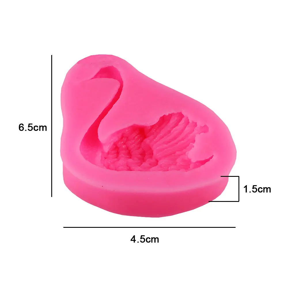 Silicone World Swan Shaped Silicone Mold Sugar Flipping Chocolate Cake Mold DIY Handmade Soap Decoration Tools Baking Mold