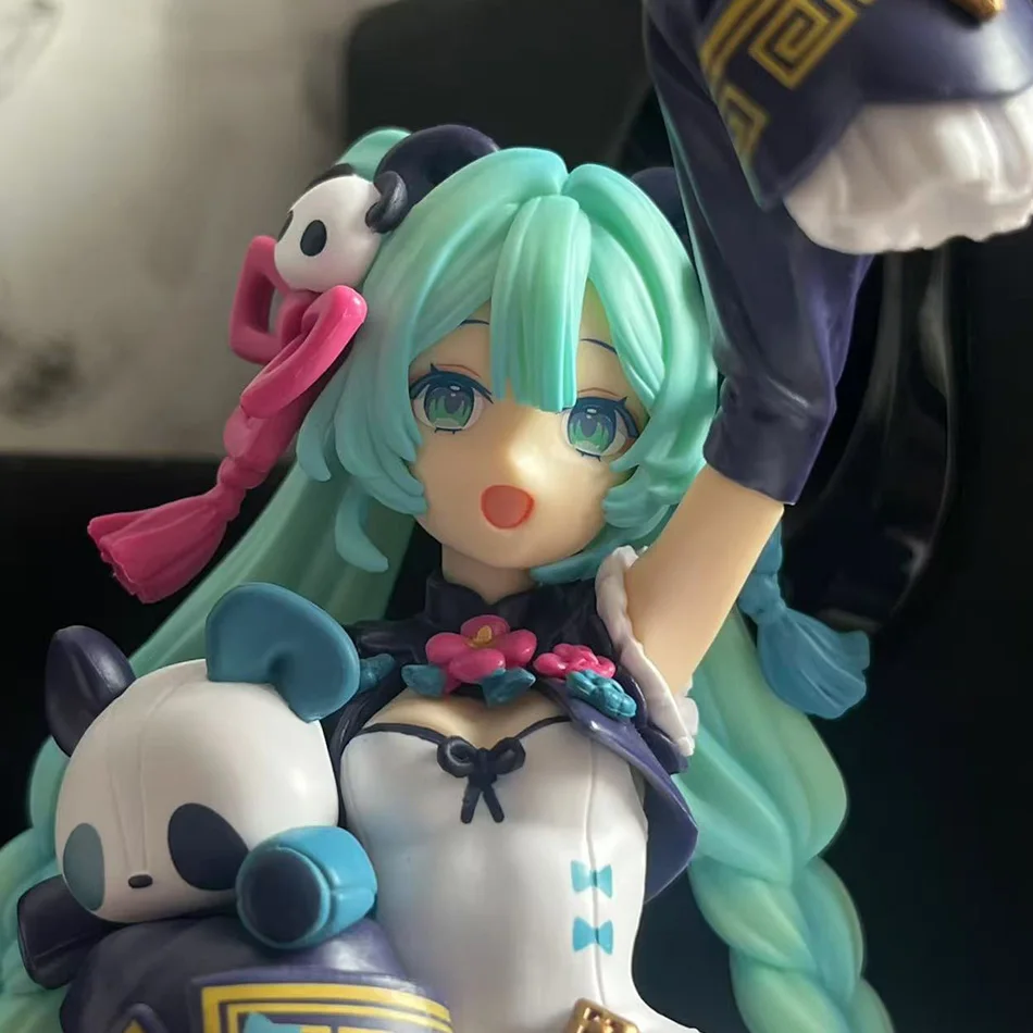 Hatsune Miku Desktop Niedliche Actionfigur 18cm Neko T-Shirt Version Anime-Figur Kawaii Mädchen-Modell Spielzeug Geschenk – Detail 7