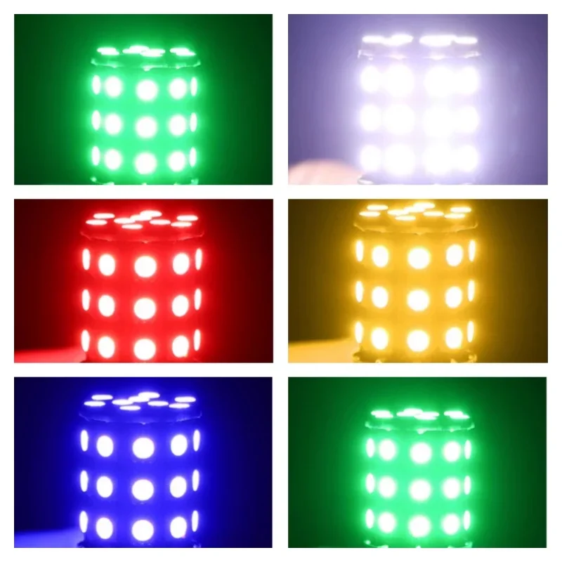 دراجة نارية انفجار فلاش مشرق ضوء ملون لمبة سيارة كهربائية Led الفرامل ضوء لمبة LED الذيل سيارة ضوء لمبة 36 أضواء تيار مستمر 12 فولت