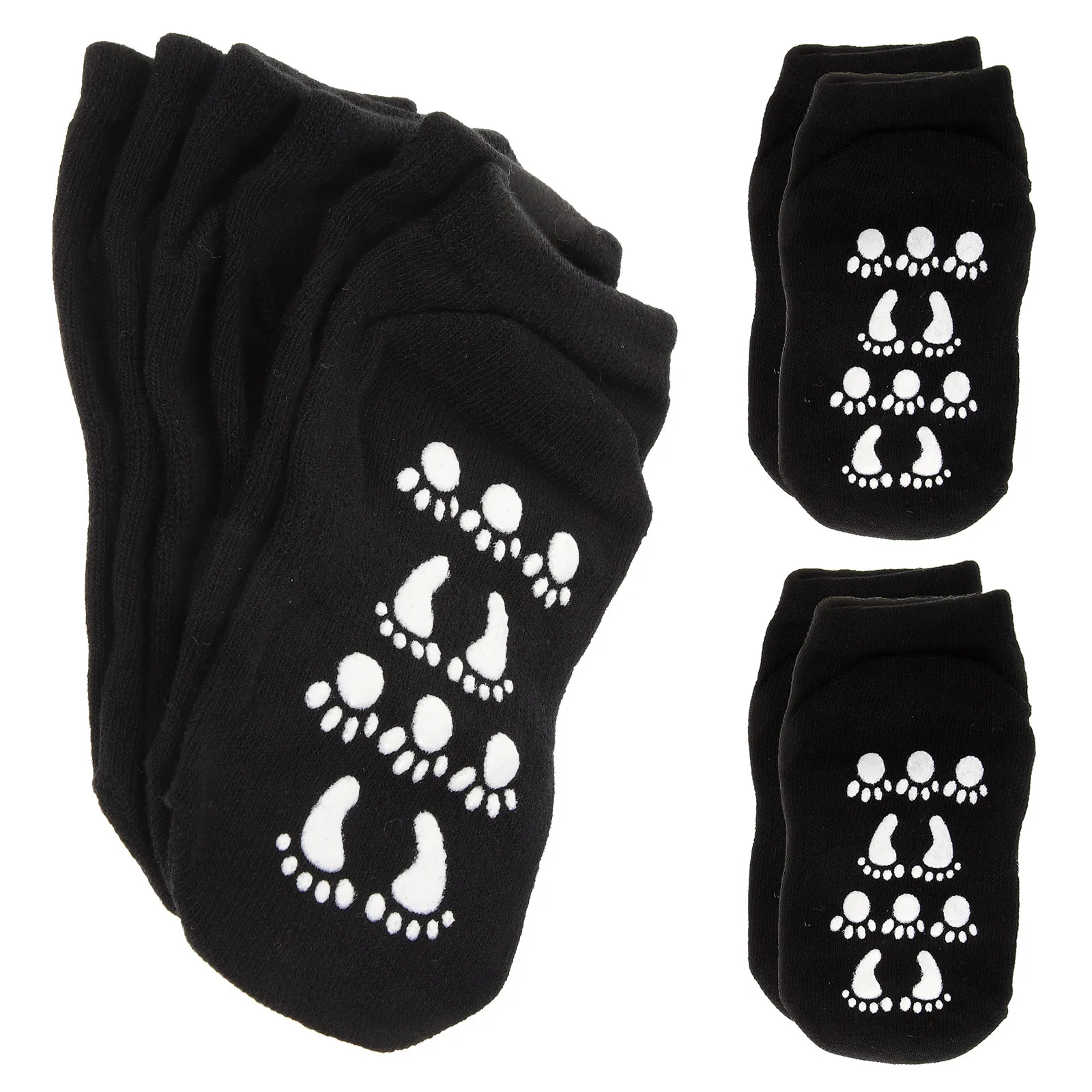 5Pairs Baby Non-Slip Cotton Socks for Girls and Boys with Non-Skid Grip Soles Warm Breathable Comfortable Low-Cut Floor Boat