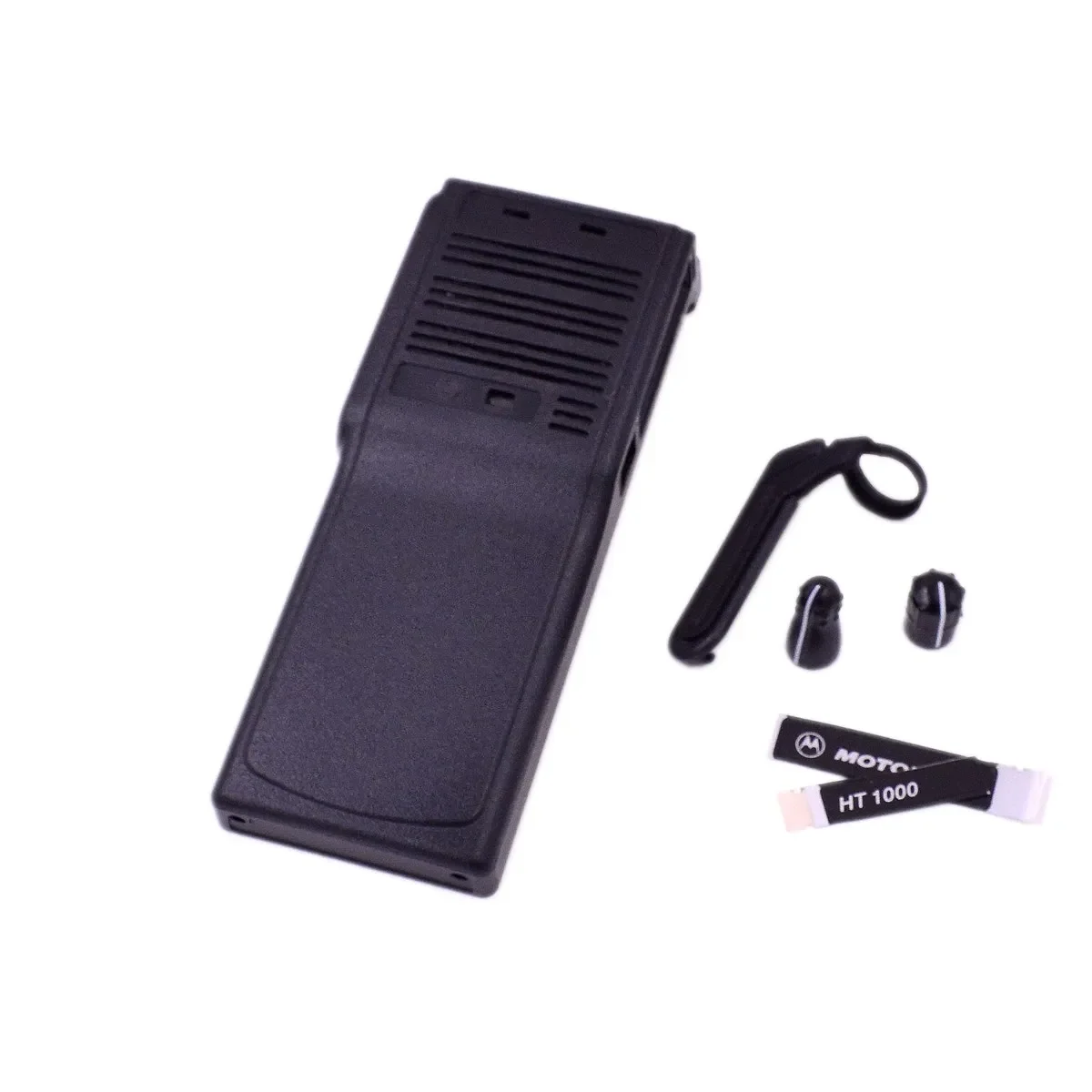 Black Front Outer Case Housing Cover Surface W/ Dust Volume Knob Cap for Motorola HT1000 Ham Radio Shell Accessory Kits