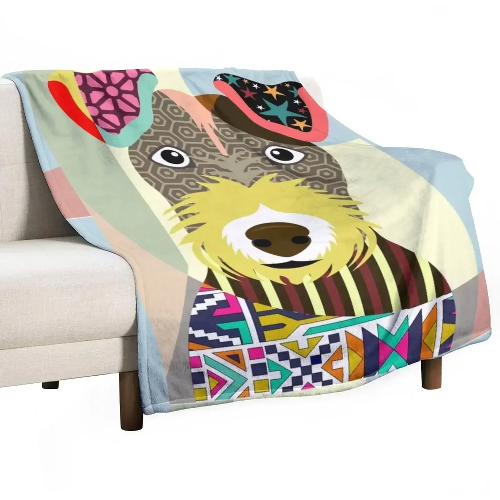 Lakeland Terrier Throw Blanket Picnic Multi-Purpose Thermal Custom Baby Furrys Blankets