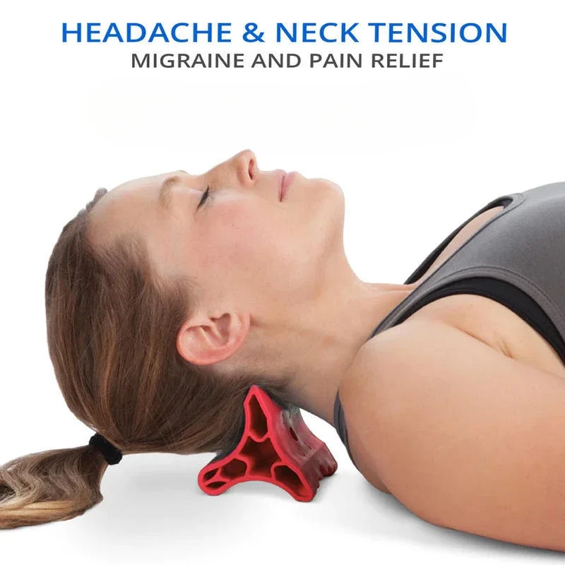 Neck Tension Reliever Neck Shoulder Stretcher Neck Massage Pillow Cervical Spine Traction Pillow Occipital Release Tool Fitness