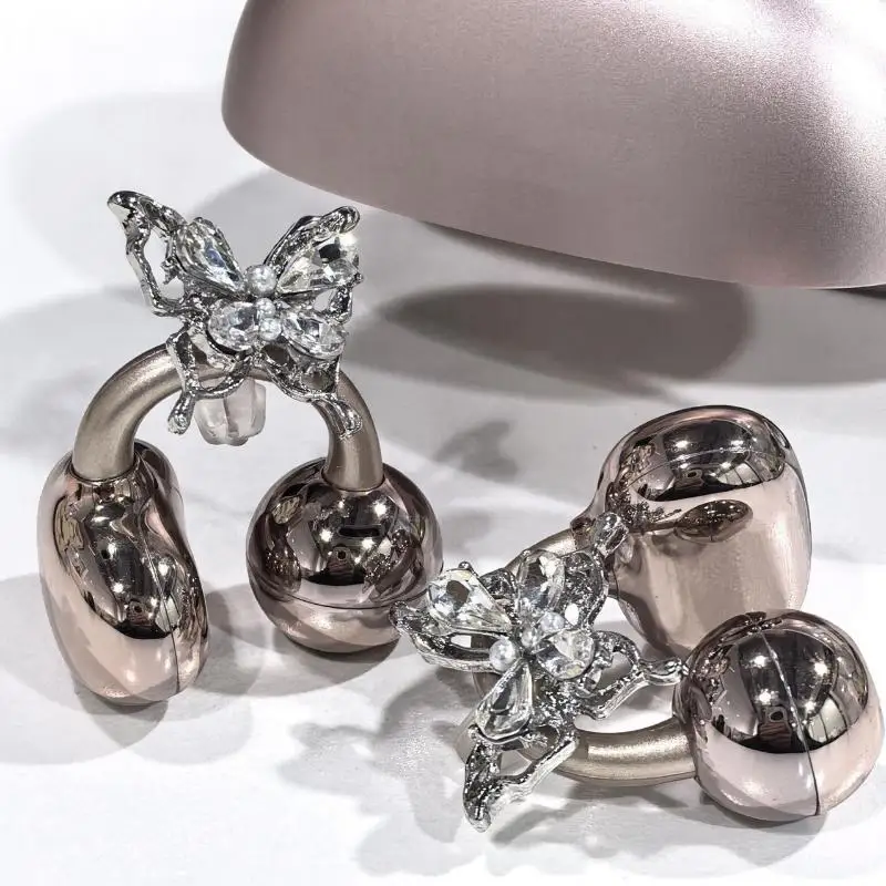 2pc Fashion Rhinestone Decor For Clip On Earbuds Open Ear Decorative Zirconia Earphone Accessories Removeable DIY Earphone Decor view 2