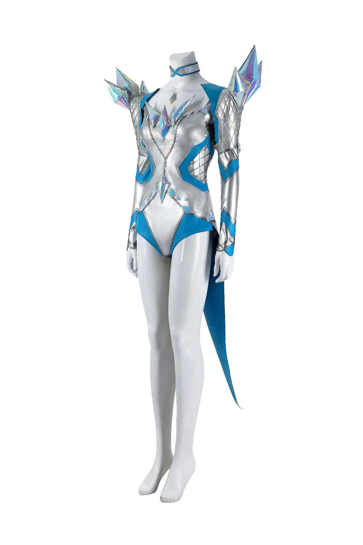 Emma Cosplay Costume White Rivals Queen White Faux Leather Jumpsuit Halloween Carnival Party Outfits