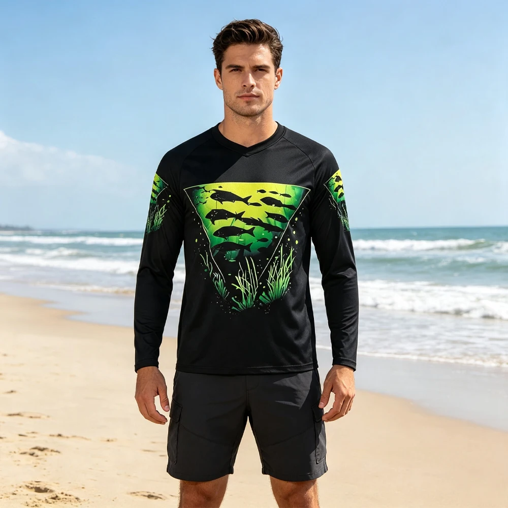 Fishing Shirt Uv Protection - Magliette UPF 50+ Abbigliamento da Pesca