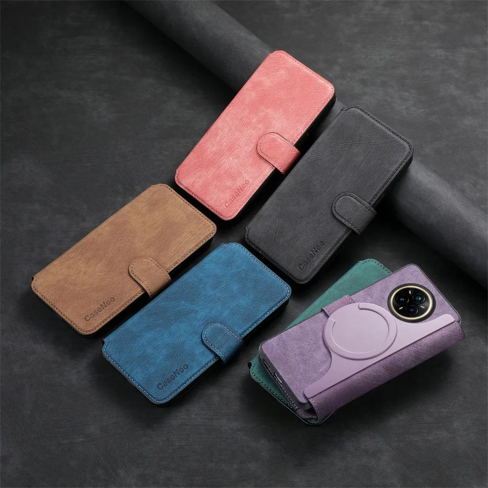 Odłączane etui magnetyczne 2w1 ze skóry do OPPO Realme 16 Pro Plus 14 13 12 11 5G, luksusowe etui portfelowe Funda Realme14 15 GT 8 Pro — zdjęcie produktu 6