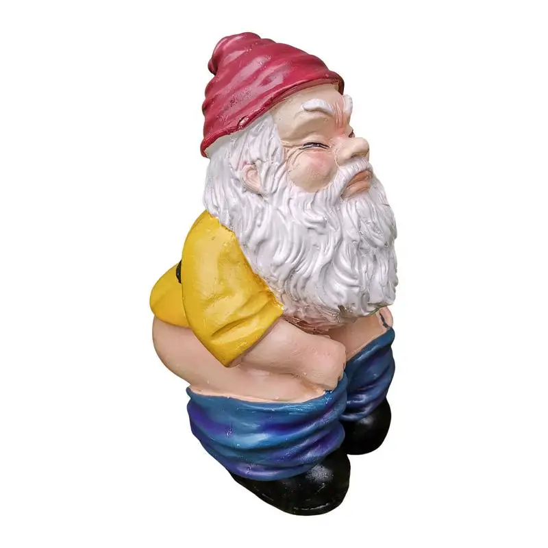 

Gnome Squatting Poop Naughty Pooping Gnome Lawn Dwarf Figurines Sculptures Indoor Outdoor Cute Sculpture Outdoor Patio Yard