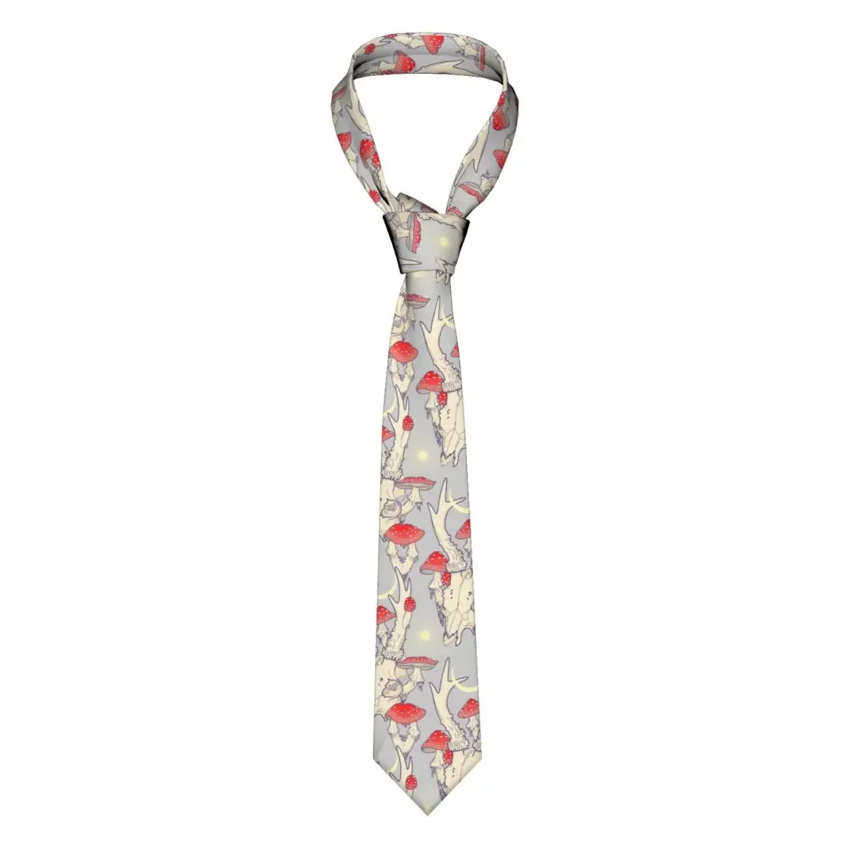 Deer Skull With Fly Agaric Tie Necktie  Clothing Accessories