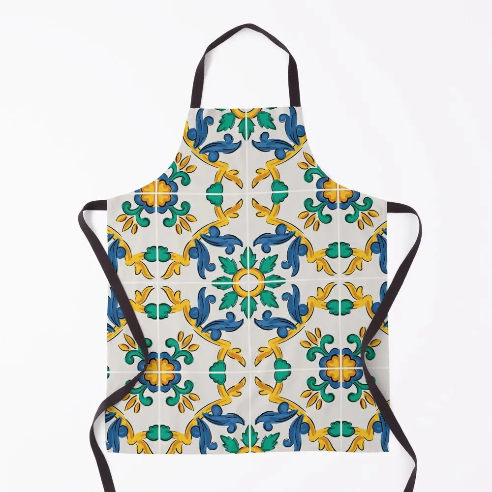 

Sicilian Traditional Tile Apron Custom Salon Apron