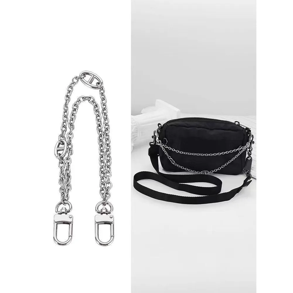 Y2K Taschenketten-Anhänger, Handtaschen-Accessoires, Mehrschichtiger Silber-Metallanhänger, Schlüsselanhänger, DIY Hip-Hop-Ästhetik als Geschenk für Mädchen – Detail 6