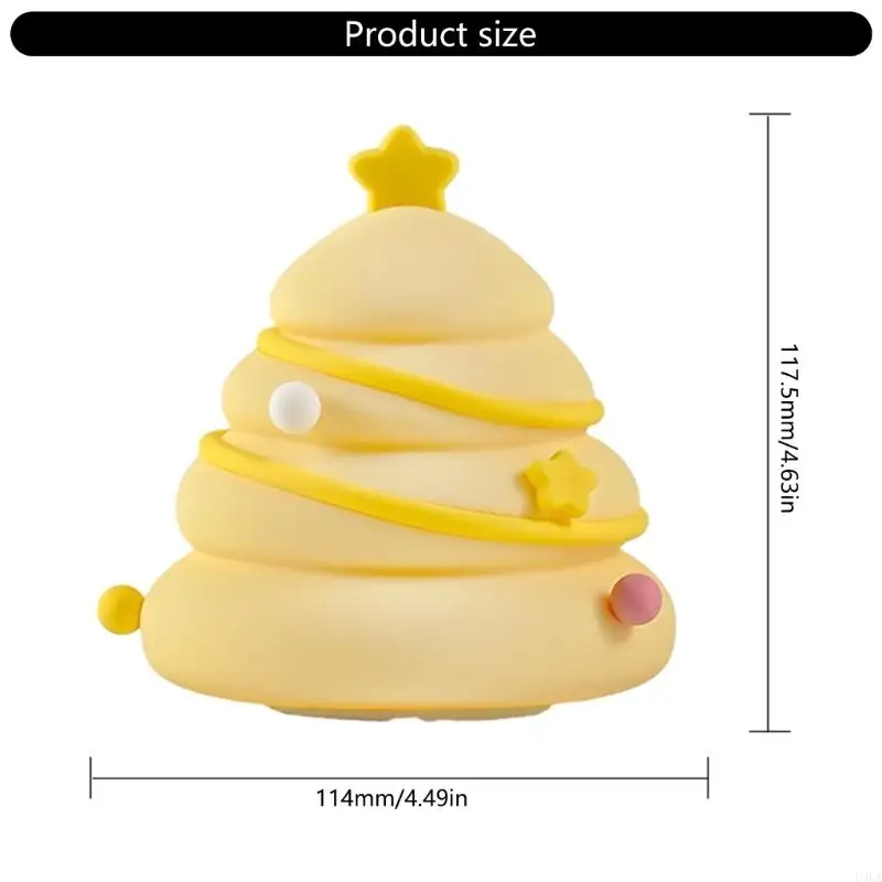 U4la Christmas Tree Night Light Light Refarbabile Lampada Stentura in silicone adatto per adolescenti per bambini e amanti della