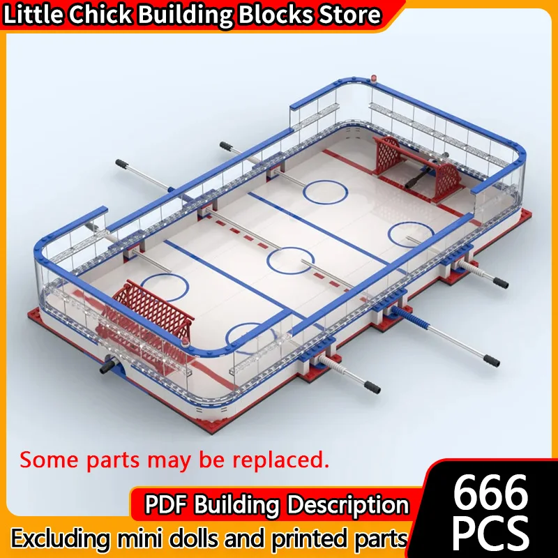 

Модель City Street View MOC, строительные кирпичи, хоккейная арена, модульная технология, детские праздничные подарки, сборные игрушки, костюм