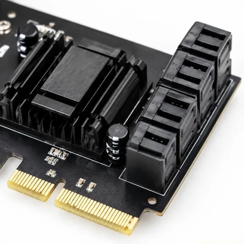 PCIe3.0 X 4 to ATA Port Expansion Board with PCIe3.0 X 4 Interfaces for Desktop