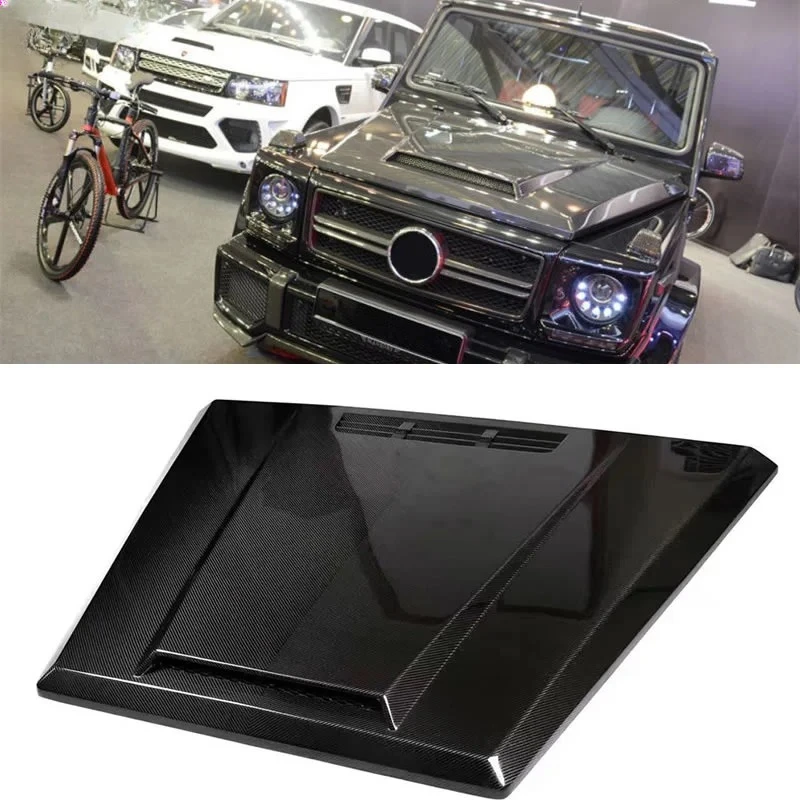 

For Mercedes Benz W463 G Class G55 G65 G63 G500 G65 Double Sided Carbon Fiber Engine Hood Vents Mansory Body Kit 08-14