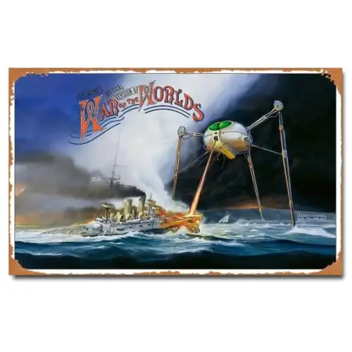 Jeff Wayne's The War Of The Worlds Album Artwork Printed on Sheet Metal Sign